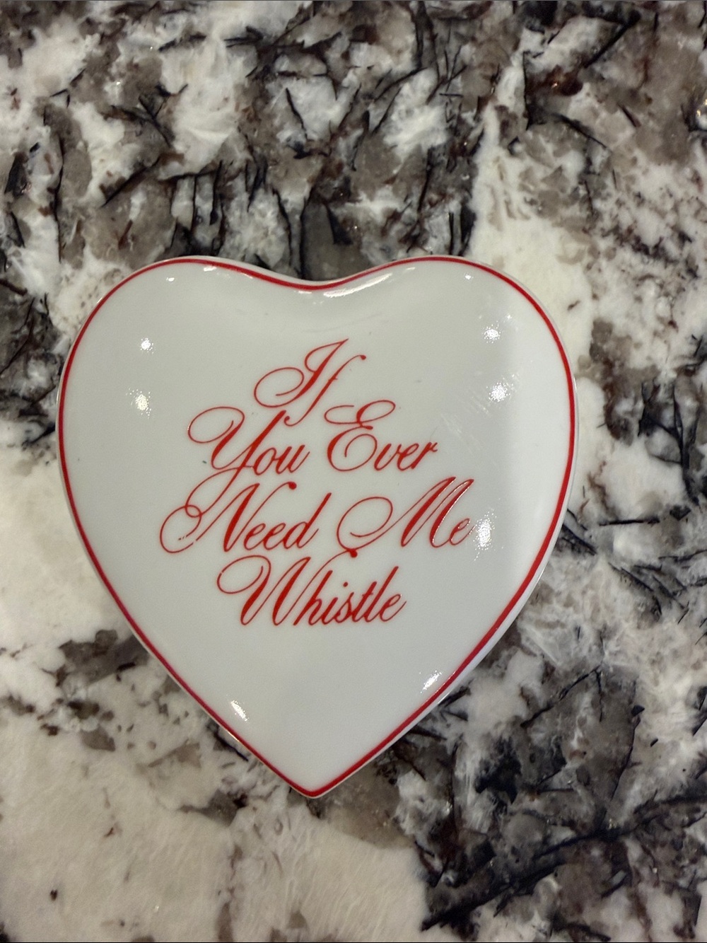 Vintage 1977 Shafford Japan "Treasure Box" Porcelain Heart Trinket Dish